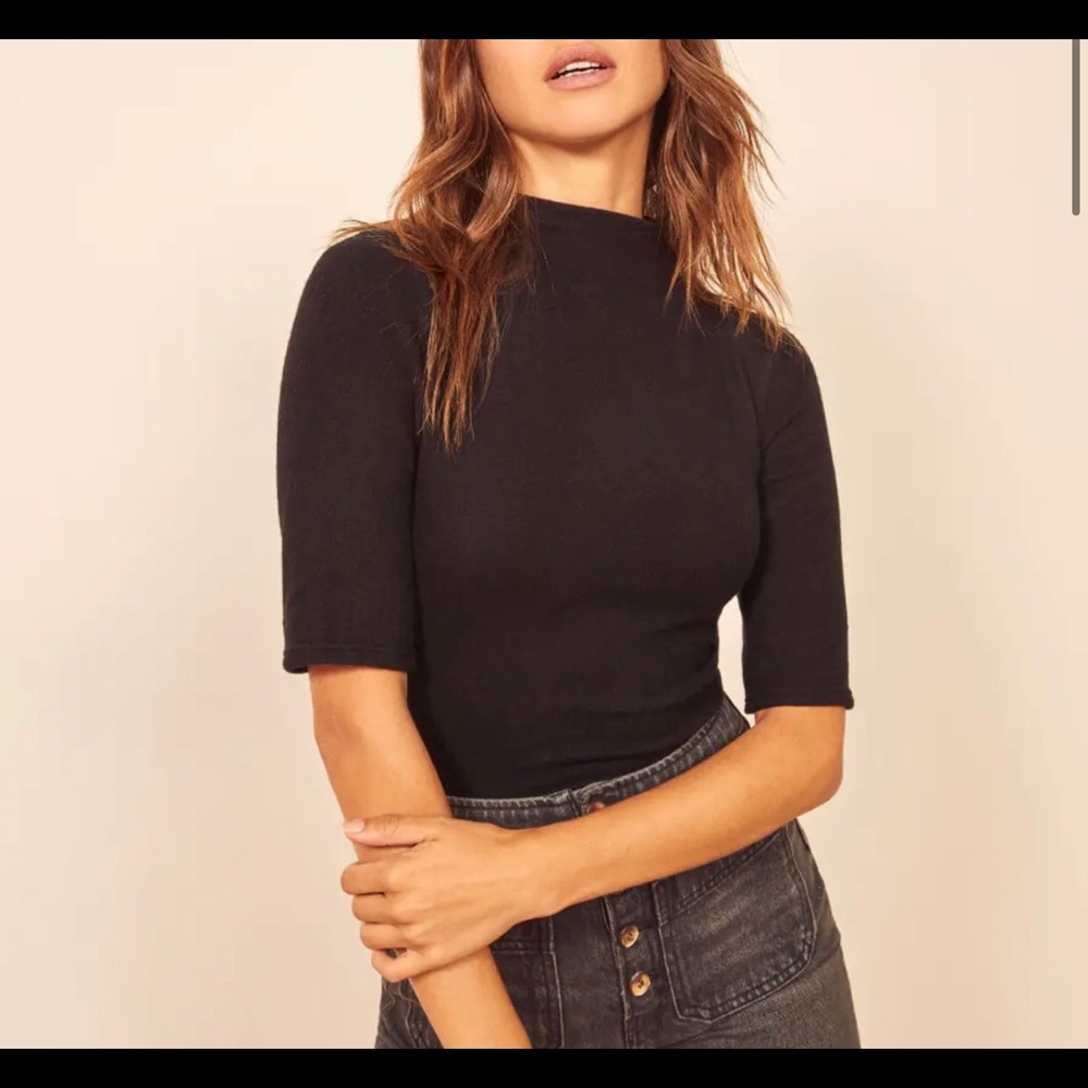Reformation Sebo Top in Black